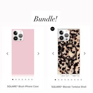 FLAUNT | iPhone 15 Pro Cases (two) | Colors: Blush & Blonde Tortoise Shell